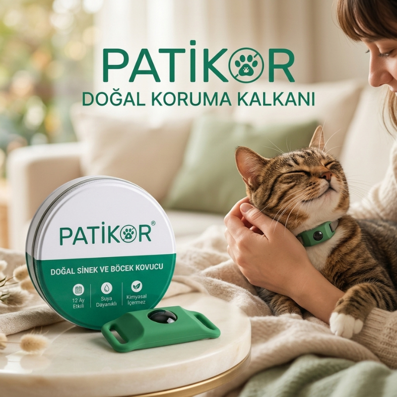 PatiKor™ - Kedi & Köpek İçin Yıl Boyu Sinek ve Böcek Koruyucu
