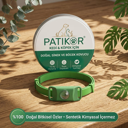 PatiKor™ - Kedi & Köpek İçin Yıl Boyu Sinek ve Böcek Koruyucu